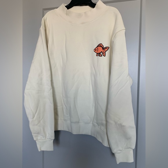 NEW PARKE Heritage Summerland Mockneck L/XL Cream Coastal Graphic Sweatshirt - Picture 14 of 15